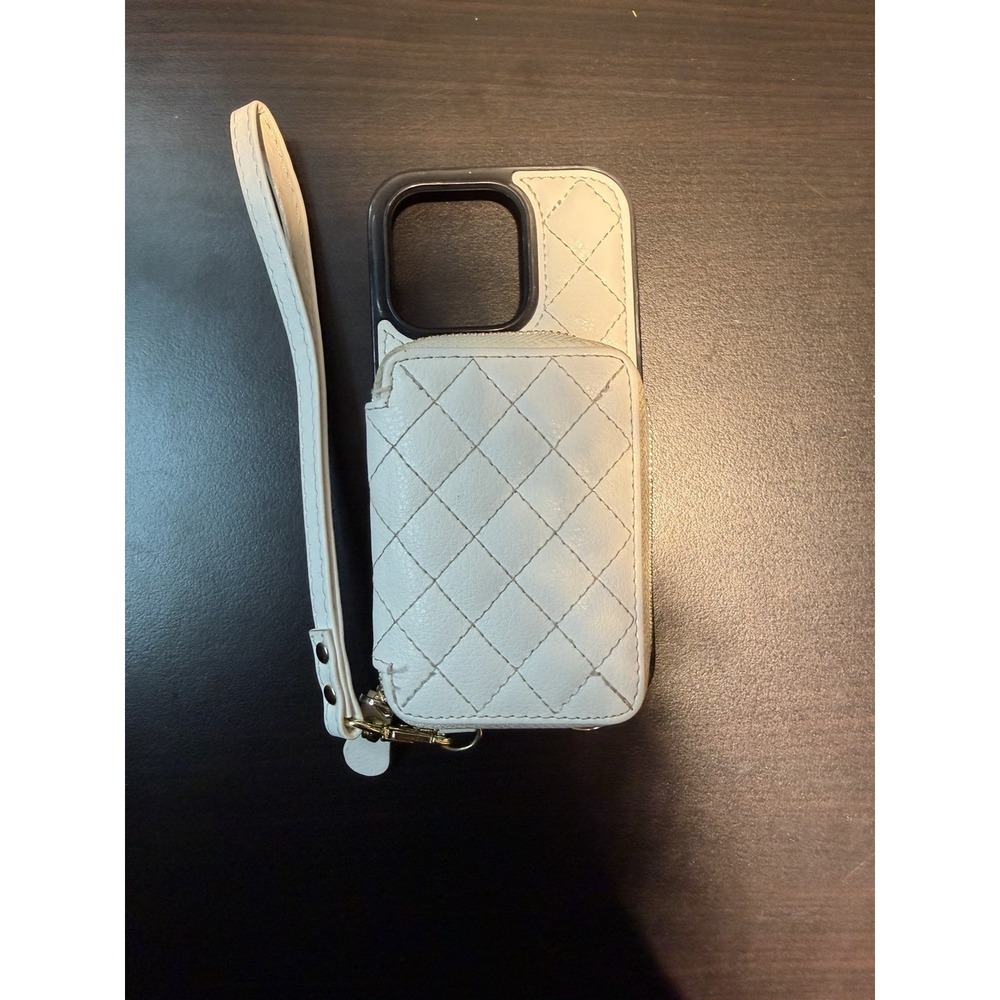 iPhone 16 Case‎ With Wallet White Color